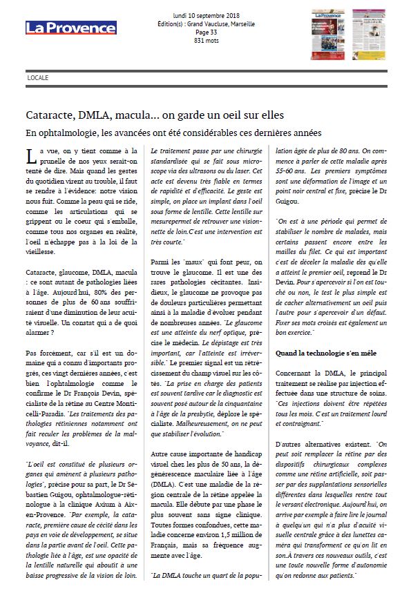 Cataracte, DMLA, macula... On garde un œil sur elles