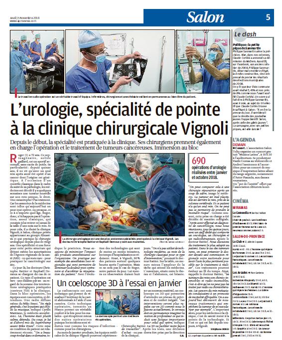 L'urologie, spécialité de pointe à la clinique chirurgicale Vignoli