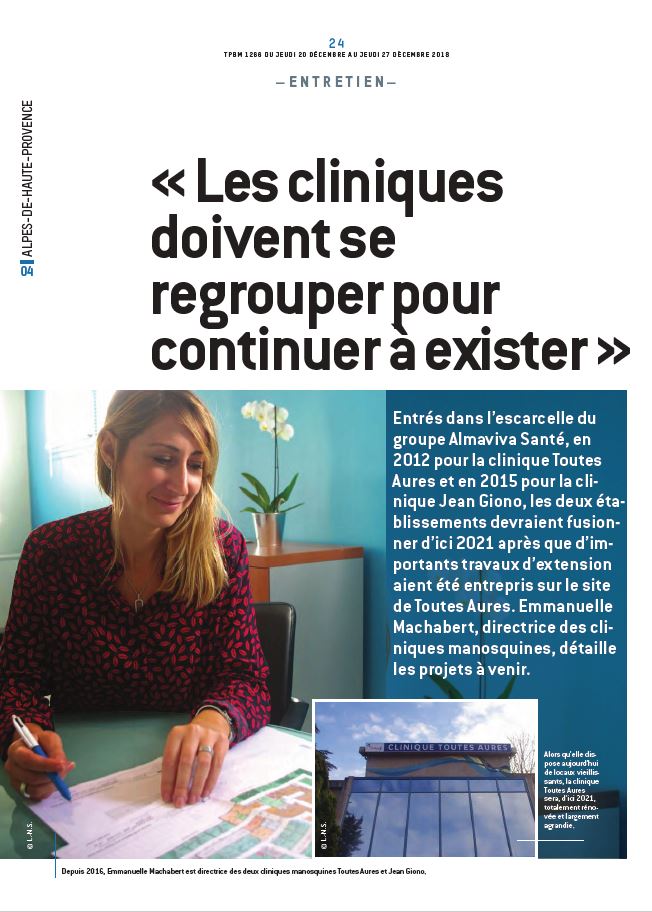 Les cliniques doivent se regrouper pour continuer à exister