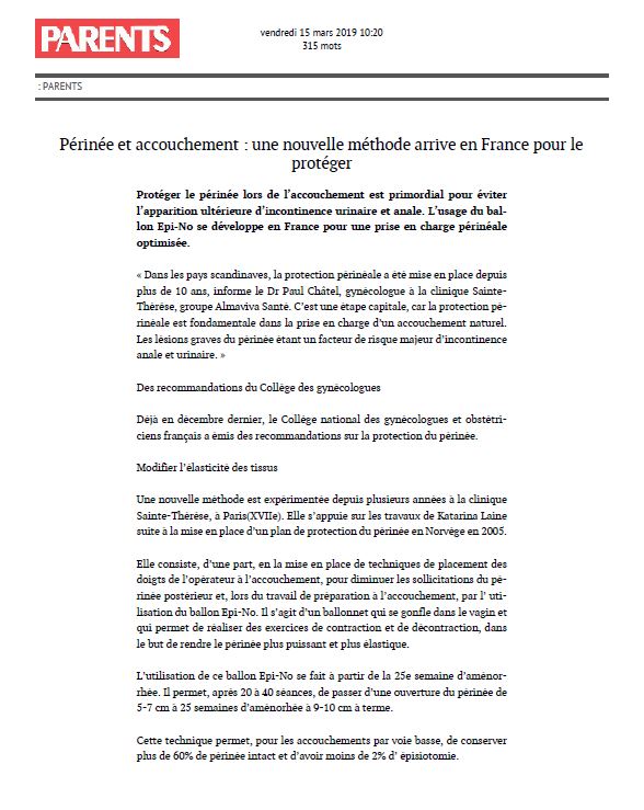 Périnée et accouchement une nouvelle méthode arrive en France pour le protéger