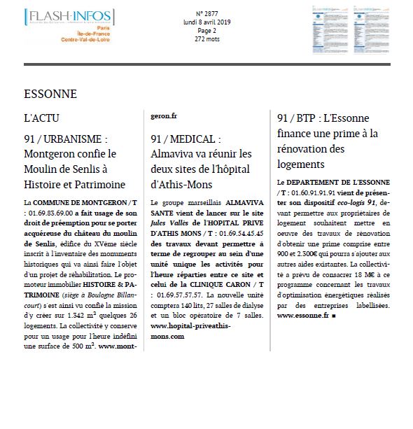 Almaviva va réunir les deux sites de l'hôpital d'Athis-Mons