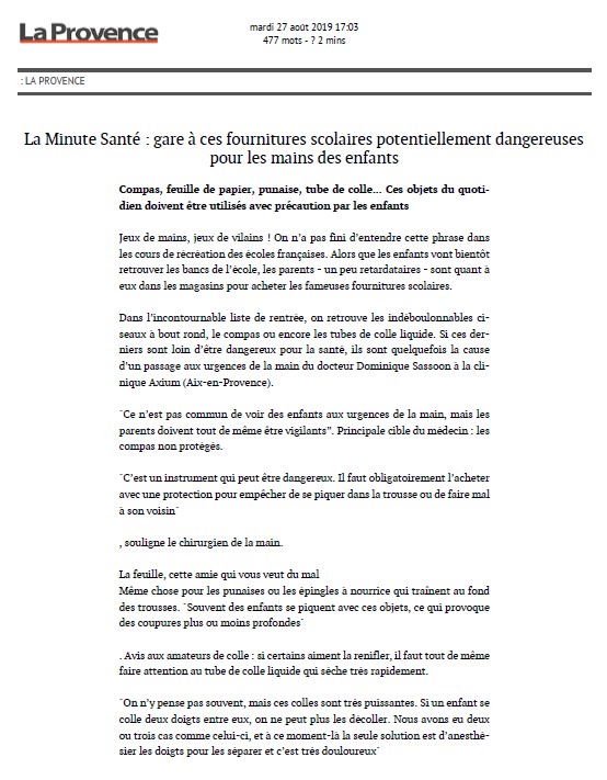 Gare à ces fournitures scolaires potentiellement dangereuses pour les mains des enfants