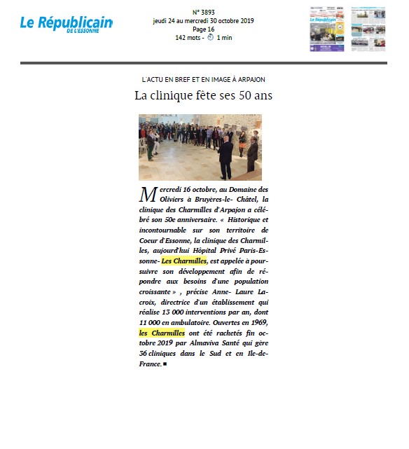 La clinique fête ses 50 ans