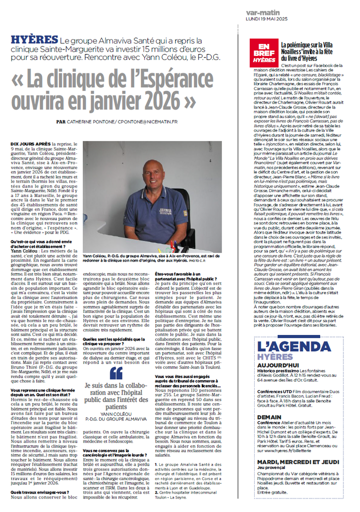 La clinique de l’Espérance ouvrira en janvier 2026