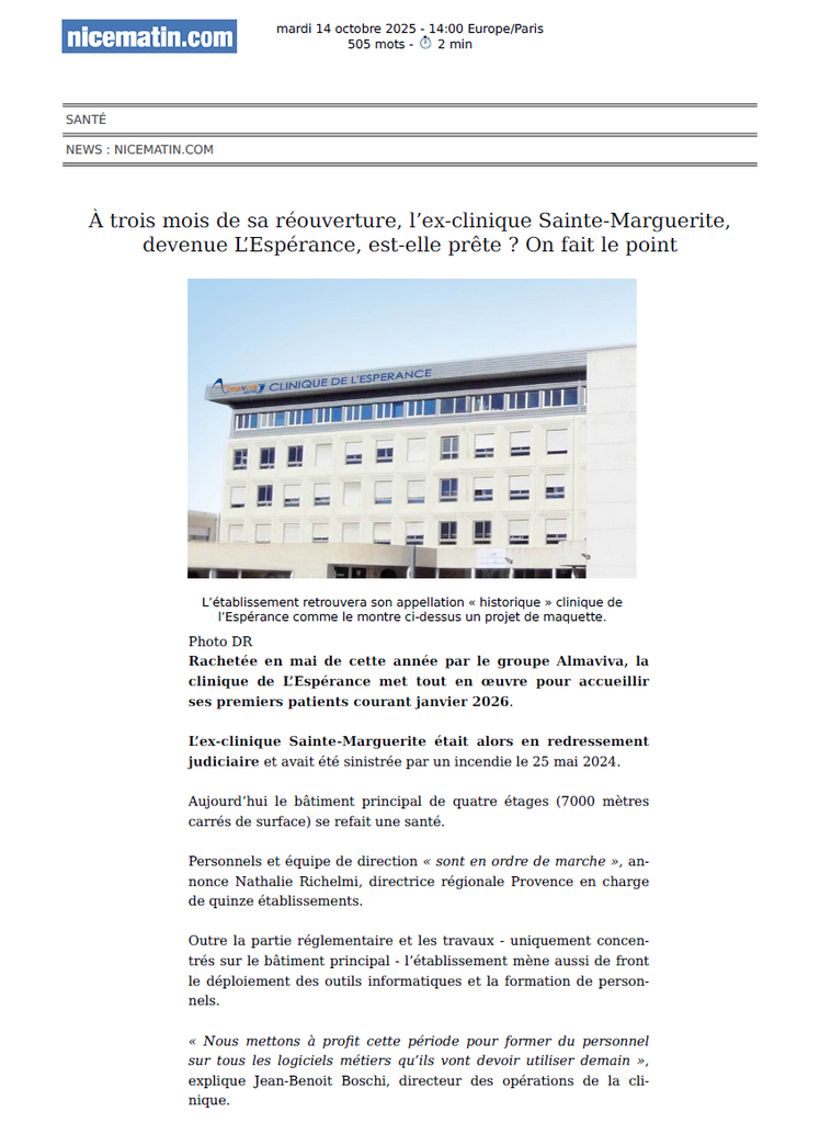 À trois mois de sa réouverture, l’ex-clinique Sainte-Marguerite, devenue L’Espérance, est-elle prête ? On fait le point