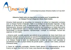 Almaviva Santé entre en négociation exclusive pour l’acquisition de la Clinique Floréal à Bagnolet (Seine-Saint-Denis)